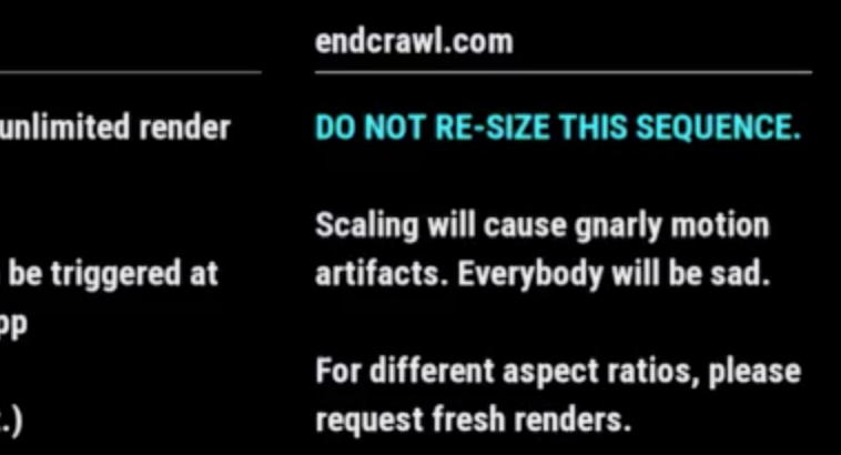 Endcrawl slate about resizing