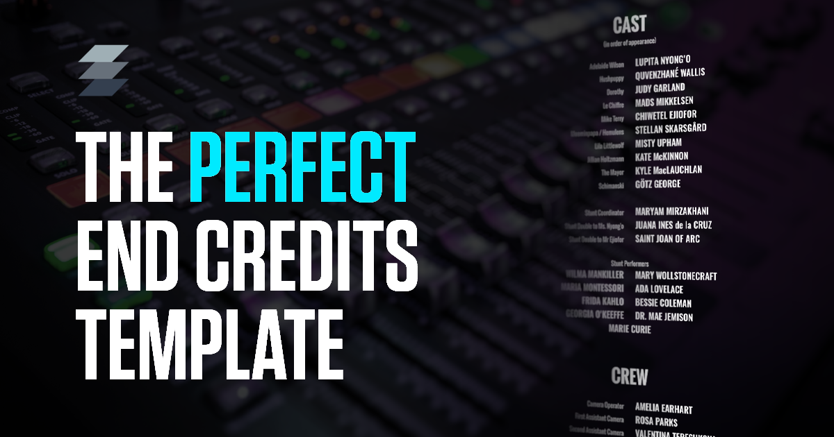 The Perfect End Credits Template, by Endcrawl